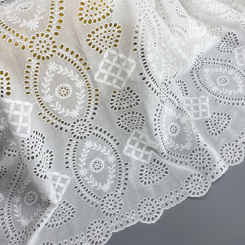 cotton lace fabric for dresses Cotton lace wedding dress - Jeneva - S / US4 / EU34 / UK8 / (Bust 34, Waist 27,5 Inch)