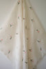 145cm Width x 95cm Length Pink Tulip Floral Pattern Embroidery Chiffon Fabric