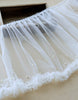2 Yards x 35cm Width Cute Ruffled Floral Tulle Lace Trim with Beads