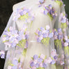 150cm Width x 95cm 3D Cluster Floral Embroidery Lace Fabric
