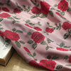 146cm Width x 95cm Length High Quality Retro Yarn-dyed Jacquard  Embossed Red Rose Floral Fabric