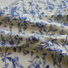 144cm Width x 95cm Length Retro Blue Botanical Branch Floral Jacquard Fabric