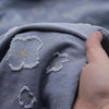 170cm Width x 95cm Length Plum Blossom Jacquard Applique Sytle Denim Fabric