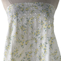 145cm Width Premium Jacquard Print Branch Floral Cotton Lace Fabric by the Yard