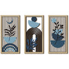 Wood Wall Art 20cm x 40cm x 3pcs Hollow out Morden Scenery Botanical animal or floral art set