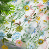 150cm Width x 95cm Length Colorful Botanical Vine  Floral Embroidery  Lace Fabric
