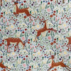 150cm Width x 95cm Length Botanical Flower and Animal Deer Jacquard Fabric