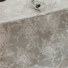 135cm Width  Retro 3D Vine Floral Embroidery Bone Lace Fabric