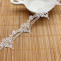 14 Yards Elegant Retro Lolita Floral Embroidery Beads-like Necklace Lace Ribbon