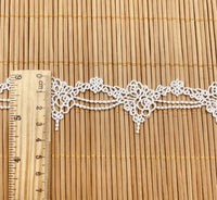 14 Yards Elegant Retro Lolita Floral Embroidery Beads-like Necklace Lace Ribbon