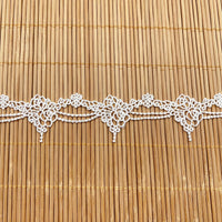14 Yards Elegant Retro Lolita Floral Embroidery Beads-like Necklace Lace Ribbon