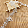 14 Yards Elegant Retro Lolita Floral Embroidery Beads-like Necklace Lace Ribbon
