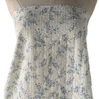 145cm Width Premium Jacquard Print Branch Floral Cotton Lace Fabric by the Yard