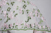 130cm Width x 95cm Length Pink and Green Branch Floral Embroidery Lace Fabric
