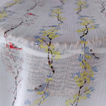 150cm Width Super Lightweight Flower Branch Birds Print Chiffon Fabric