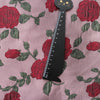 146cm Width x 95cm Length High Quality Retro Yarn-dyed Jacquard  Embossed Red Rose Floral Fabric