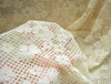 150cm Width Grid Floral Embroidery Lace Fabric