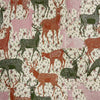 150cm Width x 95cm Length Botanical Flower and Animal Deer Jacquard Fabric
