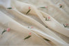 145cm Width x 95cm Length Pink Tulip Floral Pattern Embroidery Chiffon Fabric
