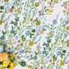 150cm Width x 95cm Length Colorful Botanical Vine  Floral Embroidery  Lace Fabric