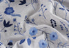 125cm Width x 95cm Length Botanical Branch Floral Embroidery  Cotton Mix Fabric