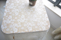 150cm Width Grid Floral Embroidery Lace Fabric