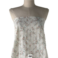 145cm Width Premium Jacquard Print Branch Floral Cotton Lace Fabric by the Yard