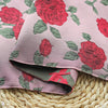 146cm Width x 95cm Length High Quality Retro Yarn-dyed Jacquard  Embossed Red Rose Floral Fabric