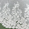 2 Yards x 14 inches Width Vintage Hollow-Out 3D Floral Embroidery Cotton Lace Fabric Trim