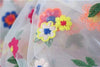 51 inches x 1 Yard Colorful Floral Embroidery Tulle Lace Fabric