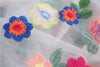 51 inches x 1 Yard Colorful Floral Embroidery Tulle Lace Fabric