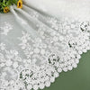 2 Yards x 14 inches Width Vintage Hollow-Out 3D Floral Embroidery Cotton Lace Fabric Trim
