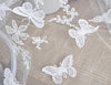 130cm Width 3D Butterfly Floral Embroidery Lace Fabric