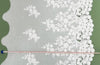 2 Yards x 14 inches Width Vintage Hollow-Out 3D Floral Embroidery Cotton Lace Fabric Trim