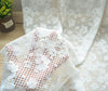 150cm Width Grid Floral Embroidery Lace Fabric
