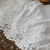 2 Yards x 14 inches Width Vintage Hollow-Out 3D Floral Embroidery Cotton Lace Fabric Trim