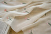 145cm Width x 95cm Length Pink Tulip Floral Pattern Embroidery Chiffon Fabric