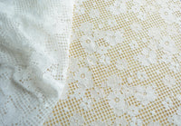150cm Width Grid Floral Embroidery Lace Fabric