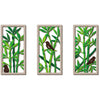 Wood Wall Art 20cm x 40cm x 3pcs Hollow out Morden Scenery Botanical animal or floral art set