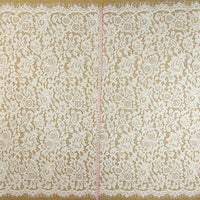 74cm x 300cm プレミアム ナイロン コットン アイラッシュ レース ファブリック トリム