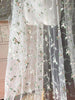 140cm Width Vine Floral Branch Floral Embroidery Lace Fabric