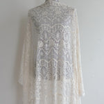 130cm Width Retro Floral embroidered tulle lace fabric