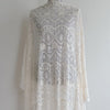 130cm Width Retro Floral embroidered tulle lace fabric