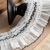 2 Yards x 9cm Width Lolita polka dot Pleated lace fabric trim