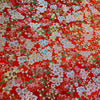 73cm Width x 95cm Length Premium Golden and Red Sakura Floral Fabric