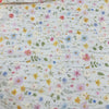 130cm Width x 95cm Length Colorful Floral Botanical  Print and Embroidery Fabric
