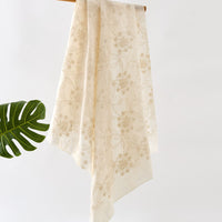 150cm Width x 95cm Length Vine Floral Embroidery Cotton Lace Fabric