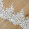 2 Yards x 25cm Width Floral Embroidery Bride Wedding Veil Lace Trim