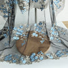 140cm Width x 95cm Length Retro Branch Floral Embroidery Lace Fabric
