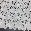 130cm Width Hollow-out Floral Embroidery Chiffon Fabric by the Yard